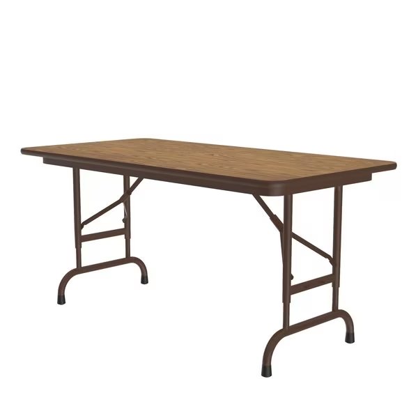 CFA Adjustable TFL Folding Tables 24x48 Medium Oak, Correll, Mfr#: CFA2448TF-06